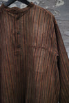 AVIVA JIFEI XUE 25 Spring and Summer Stand Collar Pullover Long Sleeve Shirt AJX-SS25-SCPS-ABS-GT Bronze